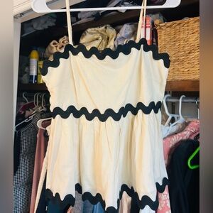 Petal & Pup Cream and Black Top!